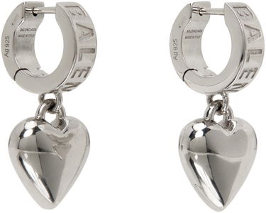 Náušnice Balenciaga Sharp Heart Earrings Šedá | 766336 J8300, 1