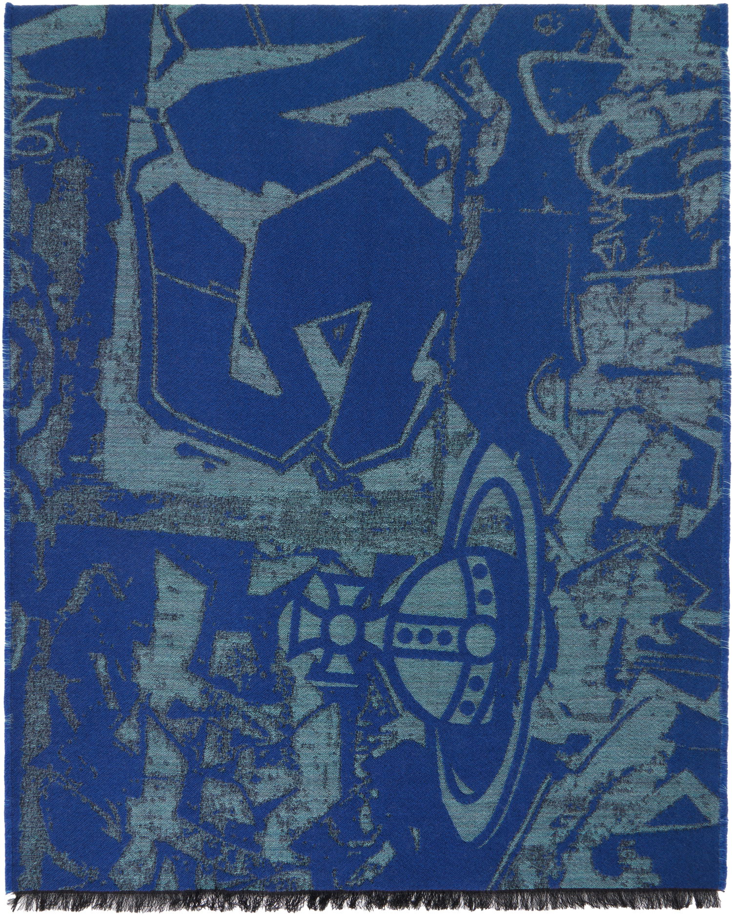 Šál Vivienne Westwood Graffiti Scarf Modrá | 8103014R-W00Z8-, 0