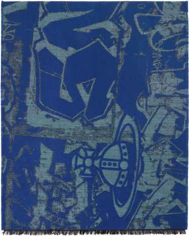 Šál Vivienne Westwood Graffiti Scarf Modrá | 8103014R-W00Z8-, 0
