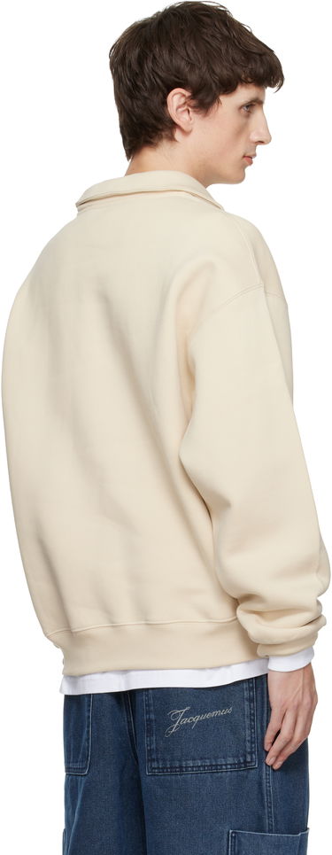 Mikina Jacquemus The Gros Grain Zipped-Rollneck Sweatshirt Béžová | 25ESSM00313AJ00174, 2
