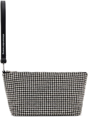 Kabelka Alexander Wang Alexander Wang Heiress Crystal-Embellished Wristlet Pouch Čierna | 70424N13M, 0
