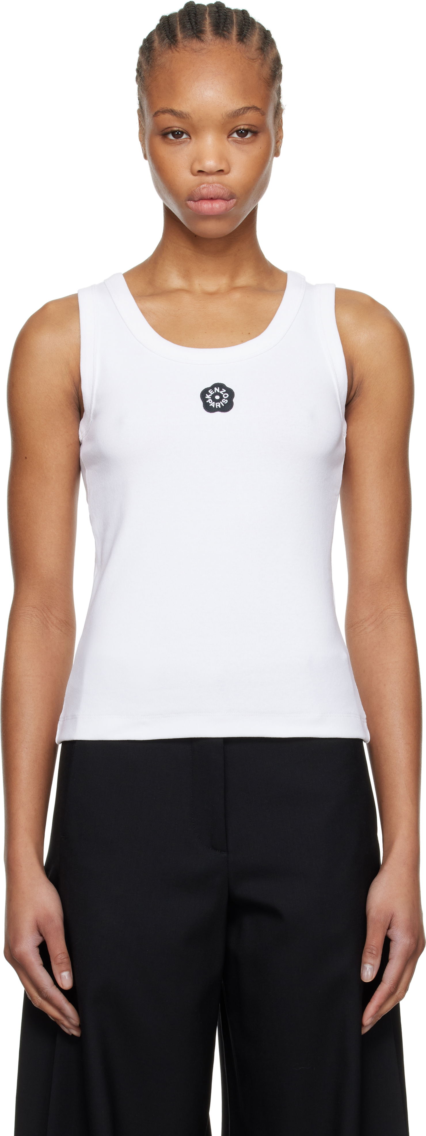 Tielko KENZO Kenzo Paris 'Boke Flower 2.0' Rib Tank Top Biela | FF52TO7384SJ, 0