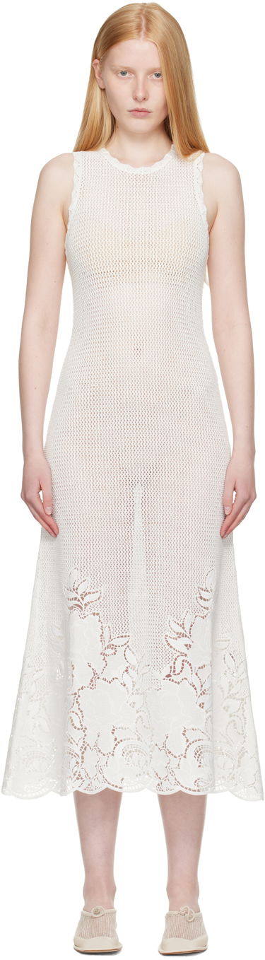Šaty Erdem Erdem Sleeveless Midi Dress Biela | VC25_KD2_IVOSCK, 0