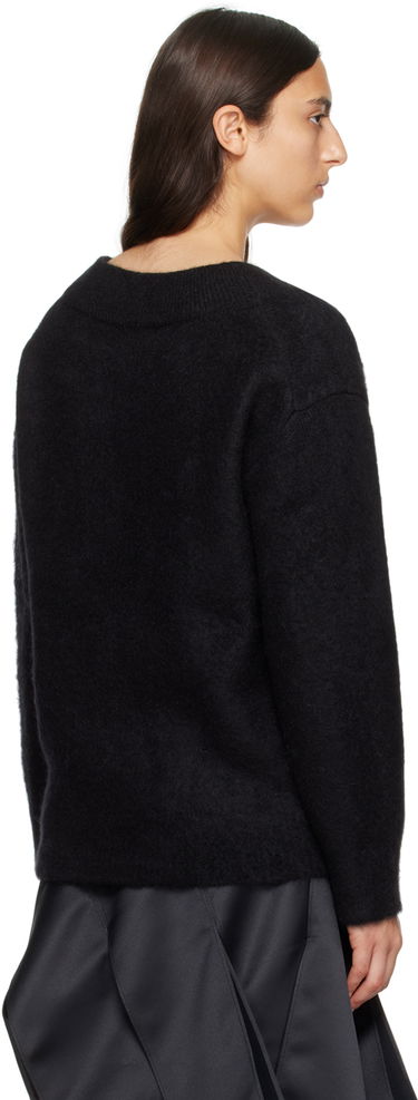 Sveter We11done We11done V-Neck Knit Sweater Čierna | WD-KT3-23-658-W-BK, 2