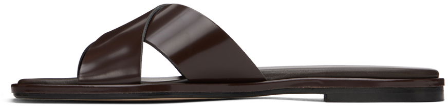 Aeyde Sonia Leather Cross-Strap Sandals