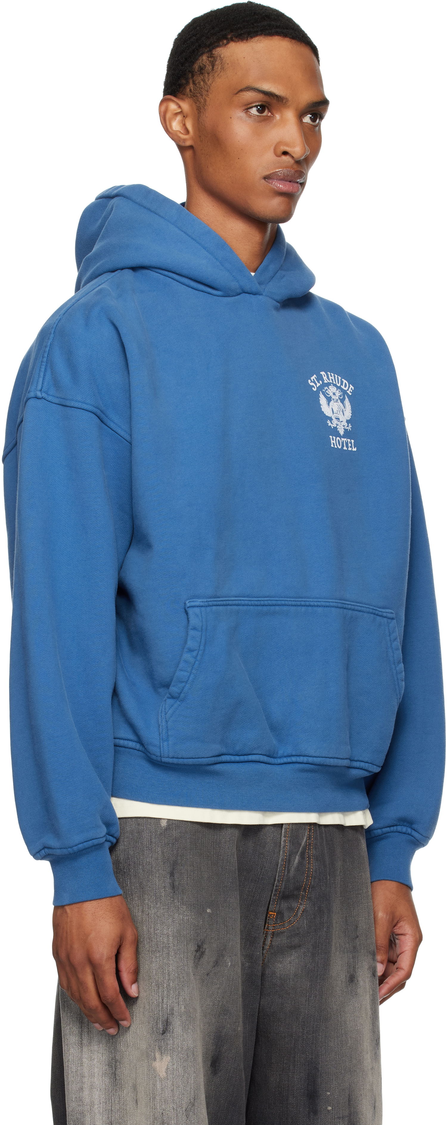 Mikina Rhude Rhude 'St Rhude' Seal Hoodie Modrá | RHPF25HO01012, 1