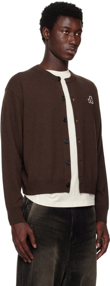Sveter We11done We11done Single Patch Cardigan Hnedá | WD-KC2-25-611-U-BR, 1