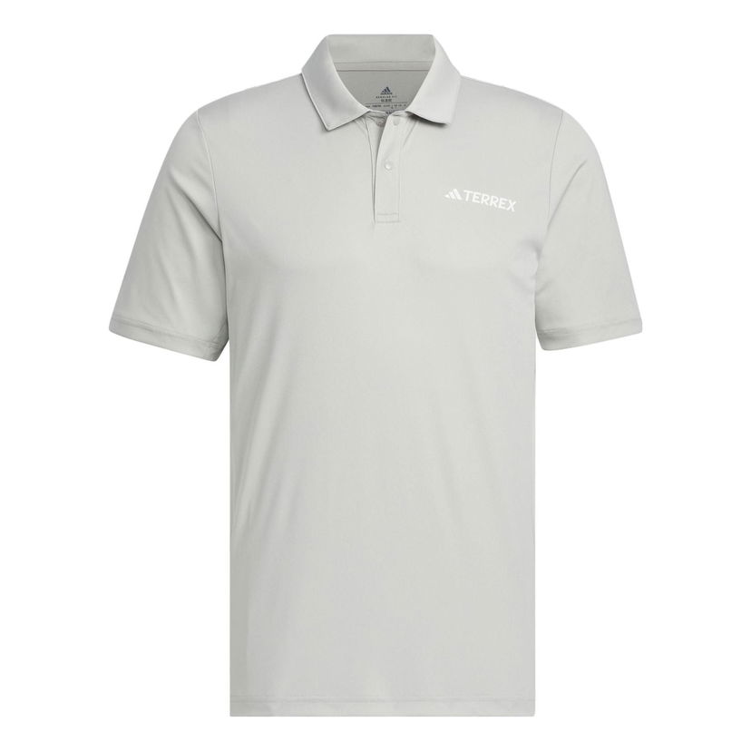 Polo tričko adidas Performance Terrex Logo Polo Shirt Šedá | IC4415