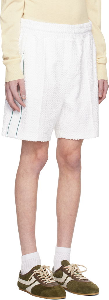 Šortky Casablanca Jacquard Monogram Towelling Shorts Biela | MPS25-JTR-223-01, 1