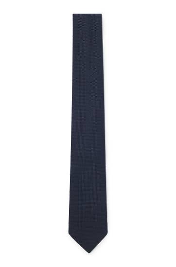 Doplnky BOSS Structured Cotton and Silk Tie Navy | 50550972