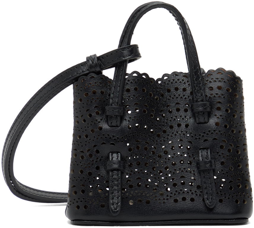 Kabelka Alaïa Perforated Leather Mini Tote Bag Čierna | AA1P025C0A29, 0