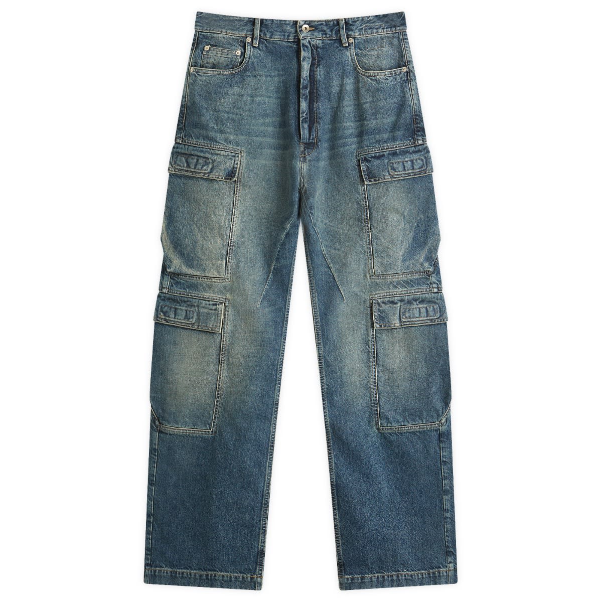 Cargo nohavice Rick Owens Rick Owens DRKSHDW Double Cargo Jeans 25" Modrá | DS01E3308-DWB-06, 0