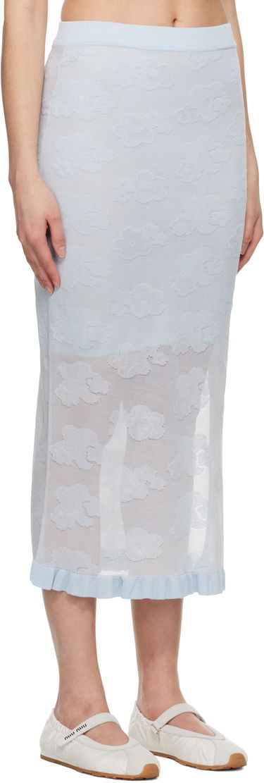 Sukňa Cecilie Bahnsen Cecilie Bahnsen Pegonia Midi Knit Skirt Modrá | 1.25KNI50005 PEGONIA SKIRT, 1