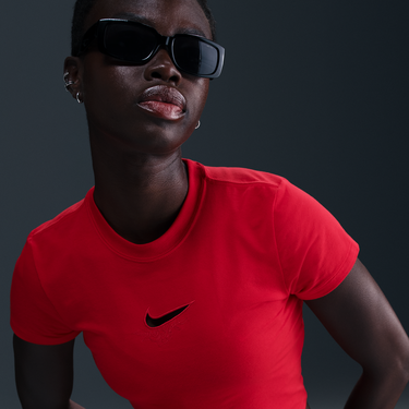 Crop Top Nike Sportswear Chill Knit Crop Top Červená | HF9534-657, 2