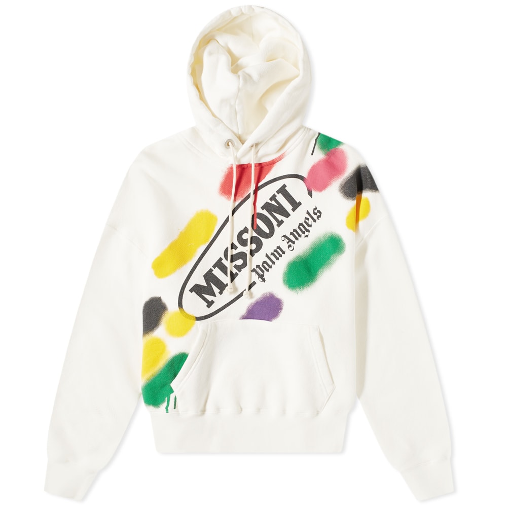 Mikina Palm Angels X Missoni Sport Popover Hoody Biela | PMBB058F21FLE0140110, 0