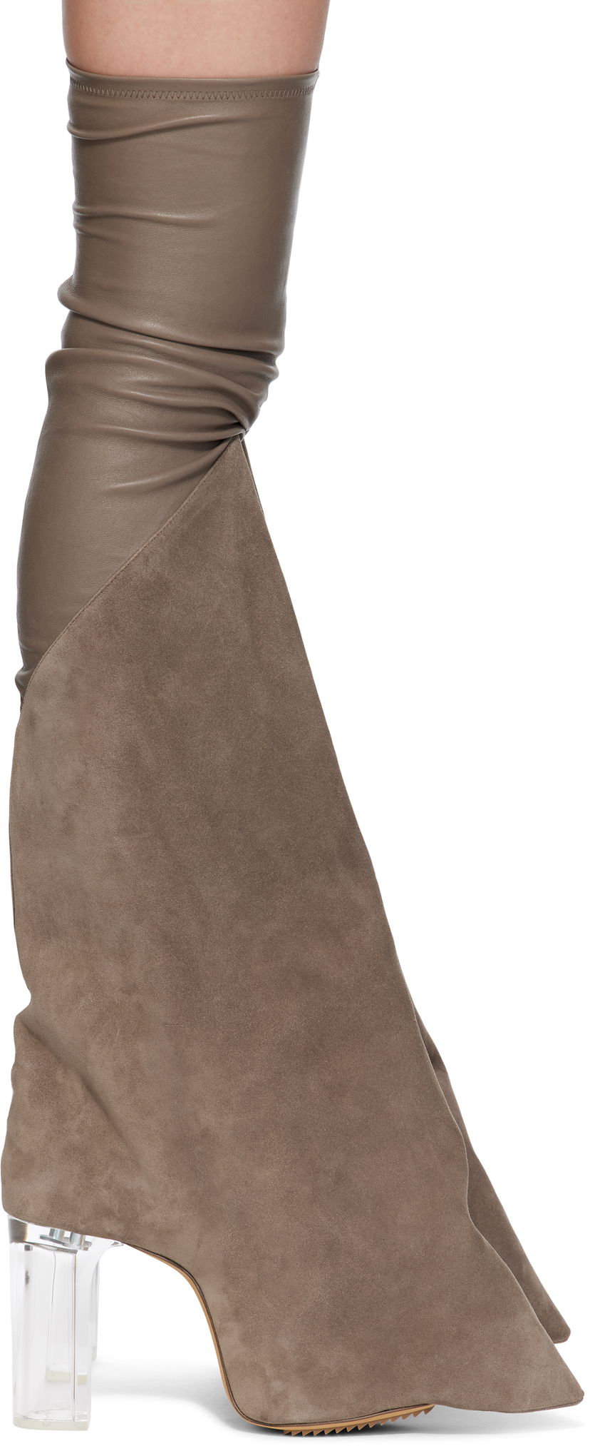 Šaty Rick Owens Rick Owens Hollywood Taco Kiss Suede Tall Boots Šedá | RO01E7843 LSLVS0