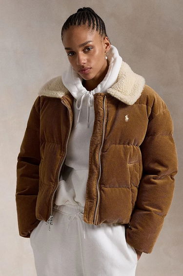 Prešívaná bunda Polo by Ralph Lauren Corduroy Puffer Jacket Hnedá | 211947668, 0