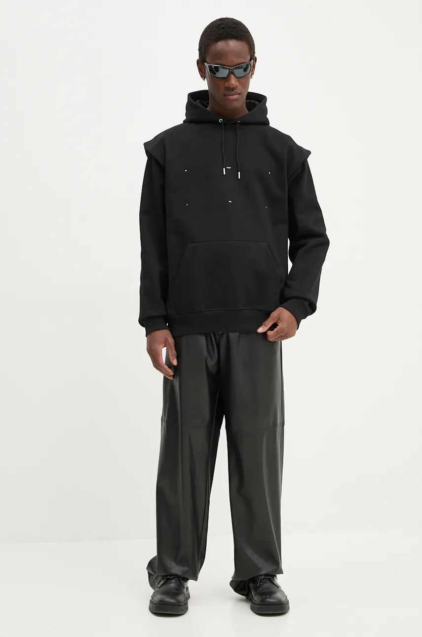 Black Printed Hoodie