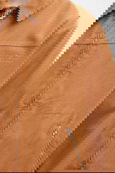 Bunda Maison Margiela MM6 Maison Margiela Collared Full-zip Utility Jacket Hnedá | SH0AM0048, 5