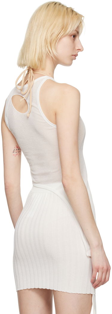 Tielko Dion Lee Bone Merrow Asymmetrical Tank Top Biela | C3133S23, 2
