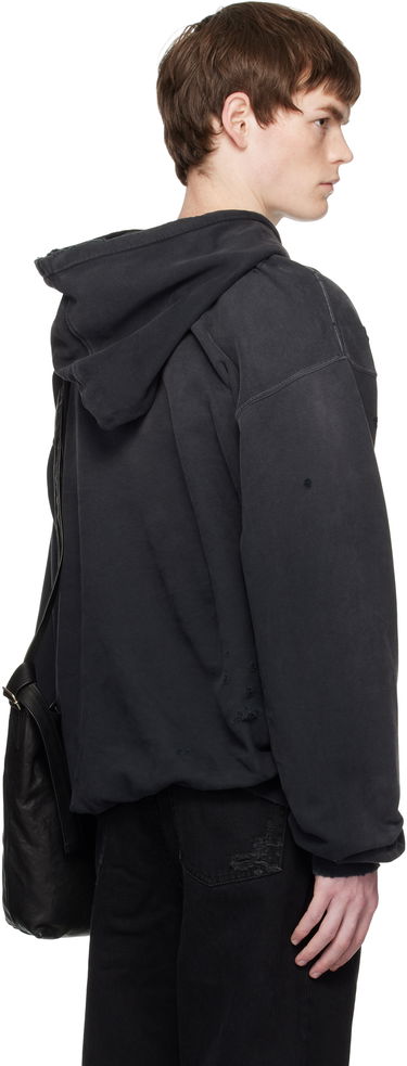Mikina Ann Demeulemeester Ann Demeulemeester Distressed Comfort Hoodie Čierna | B0012871-FA640-098, 2