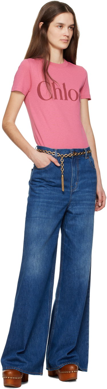 Tričko CHLOÉ Chloé Baby Fit Logo T-Shirt Ružová | CH25SJH08192, 4