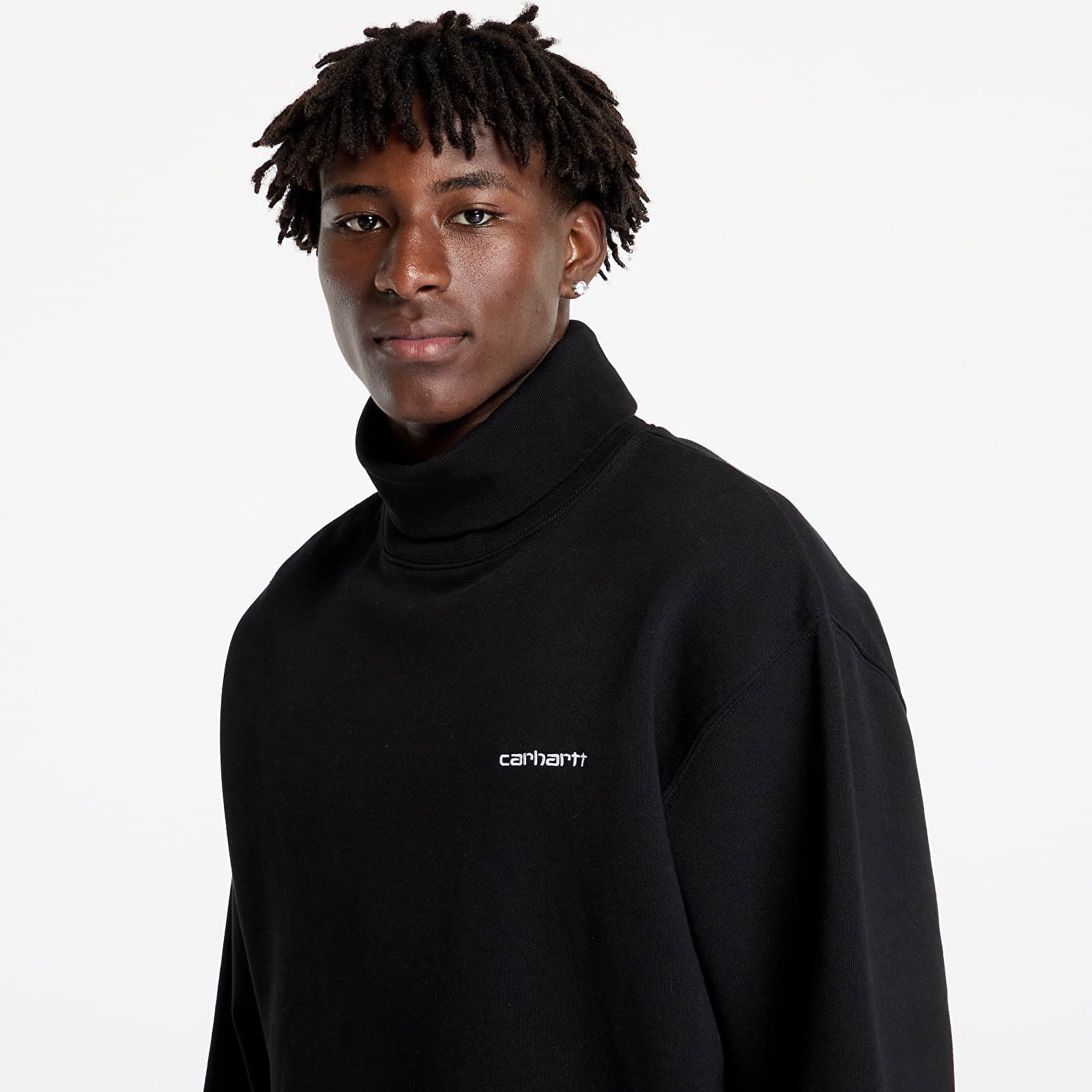 Script Mockneck Sweat UNISEX Black