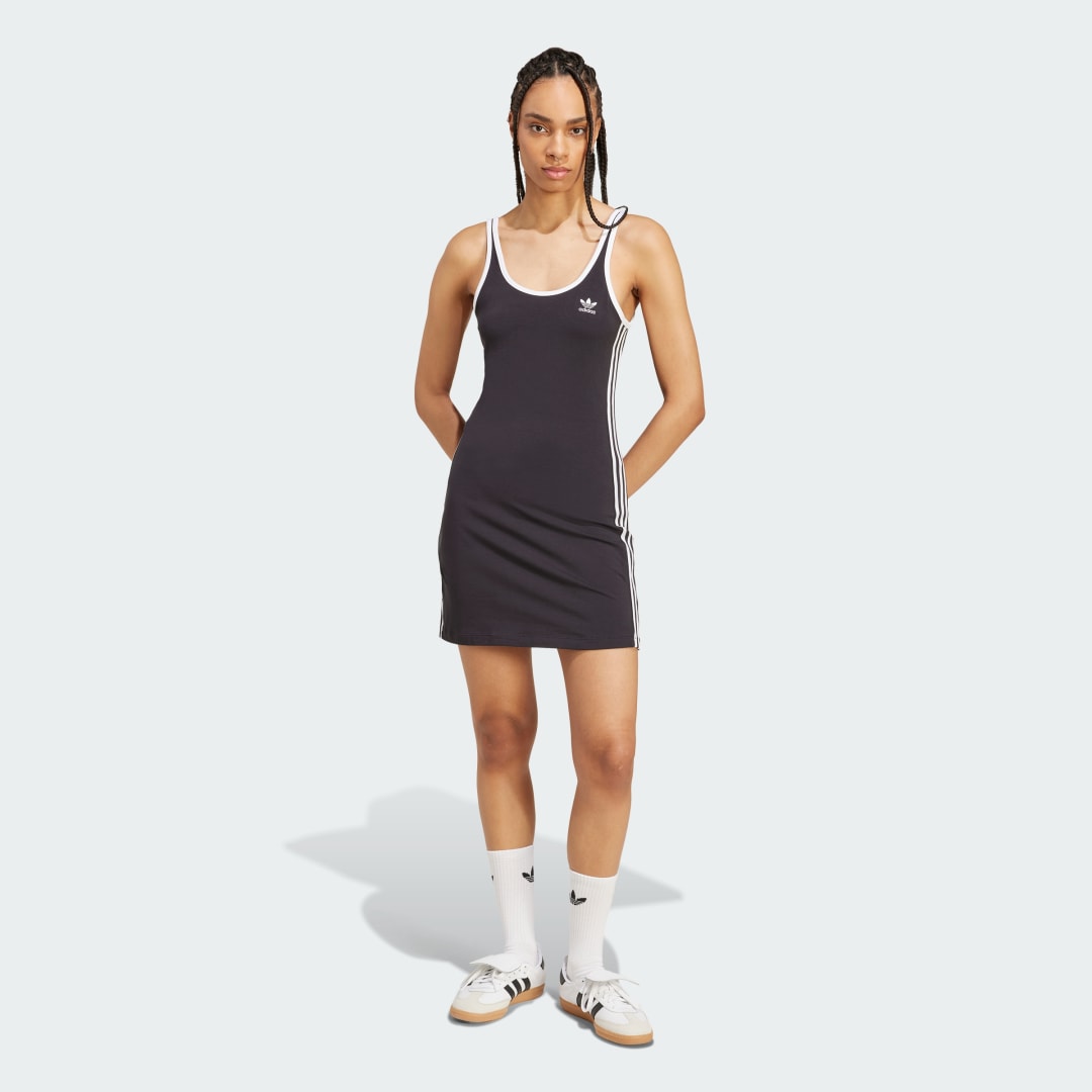 Šaty adidas Performance Adicolor 3-Stripes Tank Dress Čierna | JW2586, 0