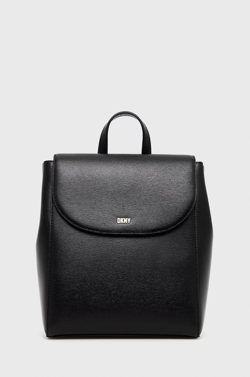 Batoh DKNY Kožený batoh dámský, černá barva, malý, hladký Čierna | R21K3R76, 0