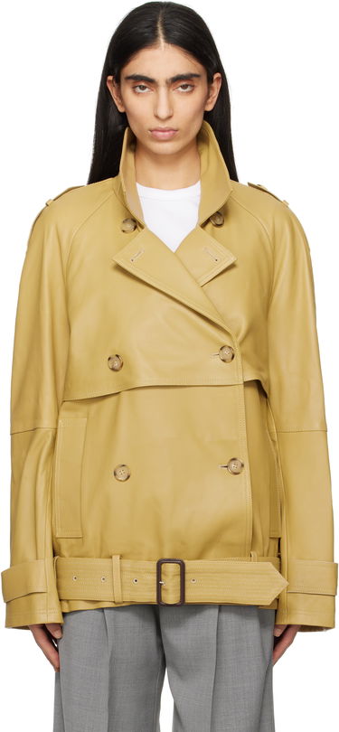 Trenčkot TOTEME TOTEME Short Trench Leather Jacket Žltá | 252-WRO0185-LE0127, 0