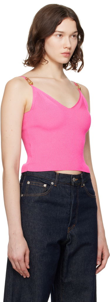 Tielko Versace Versace Safety Pin Knit Crop Camisole Ružová | 1017770_1A12699, 1