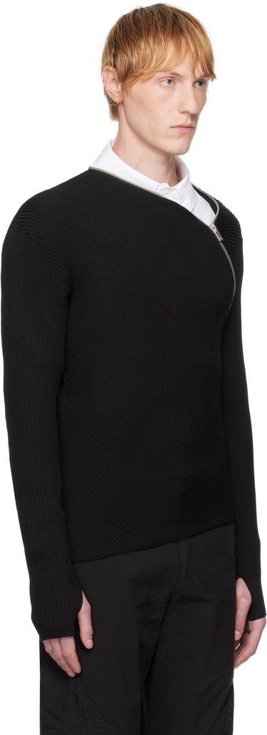 Sveter HELIOT EMIL HELIOT EMIL Tied Zip Knit Sweater Čierna | SS25_M_07_045_BLK01_CO, 1