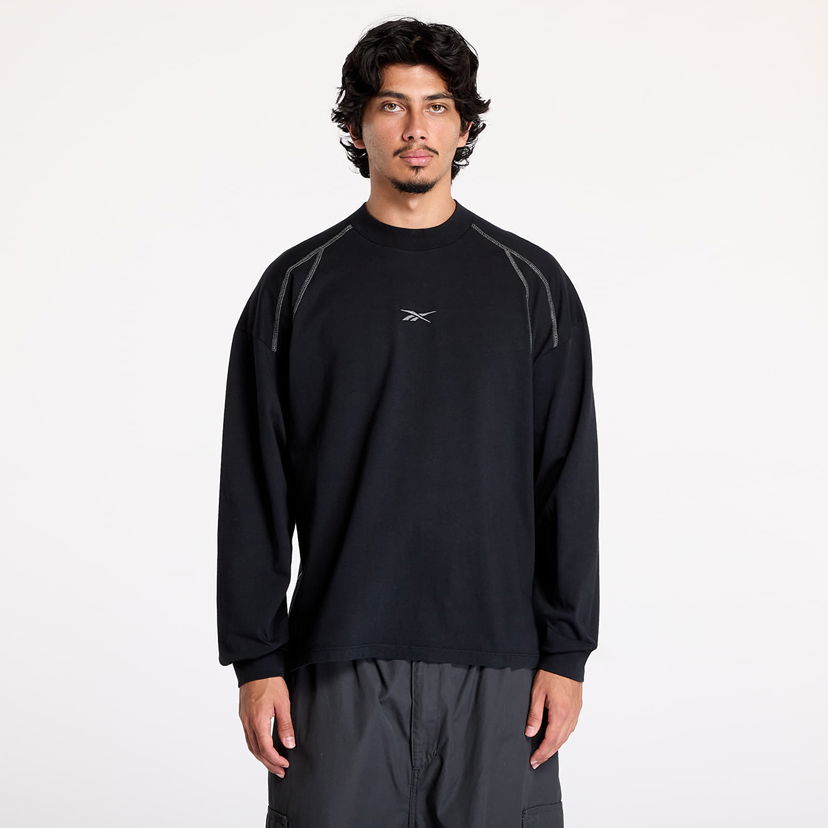 Tričko Reebok Long Sleeve Uniform Tee UNISEX Black Shadow Čierna | RMAB003C99FLE0011000