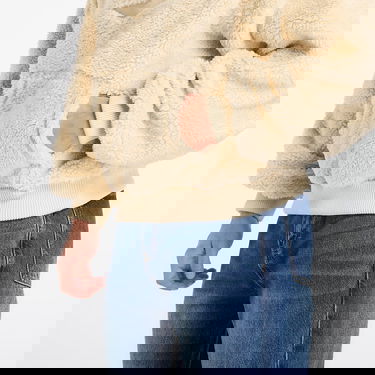 Mikina Karl Kani Cursive Varsity Teddy Os Hoodie Béžová | PD00008925, 4