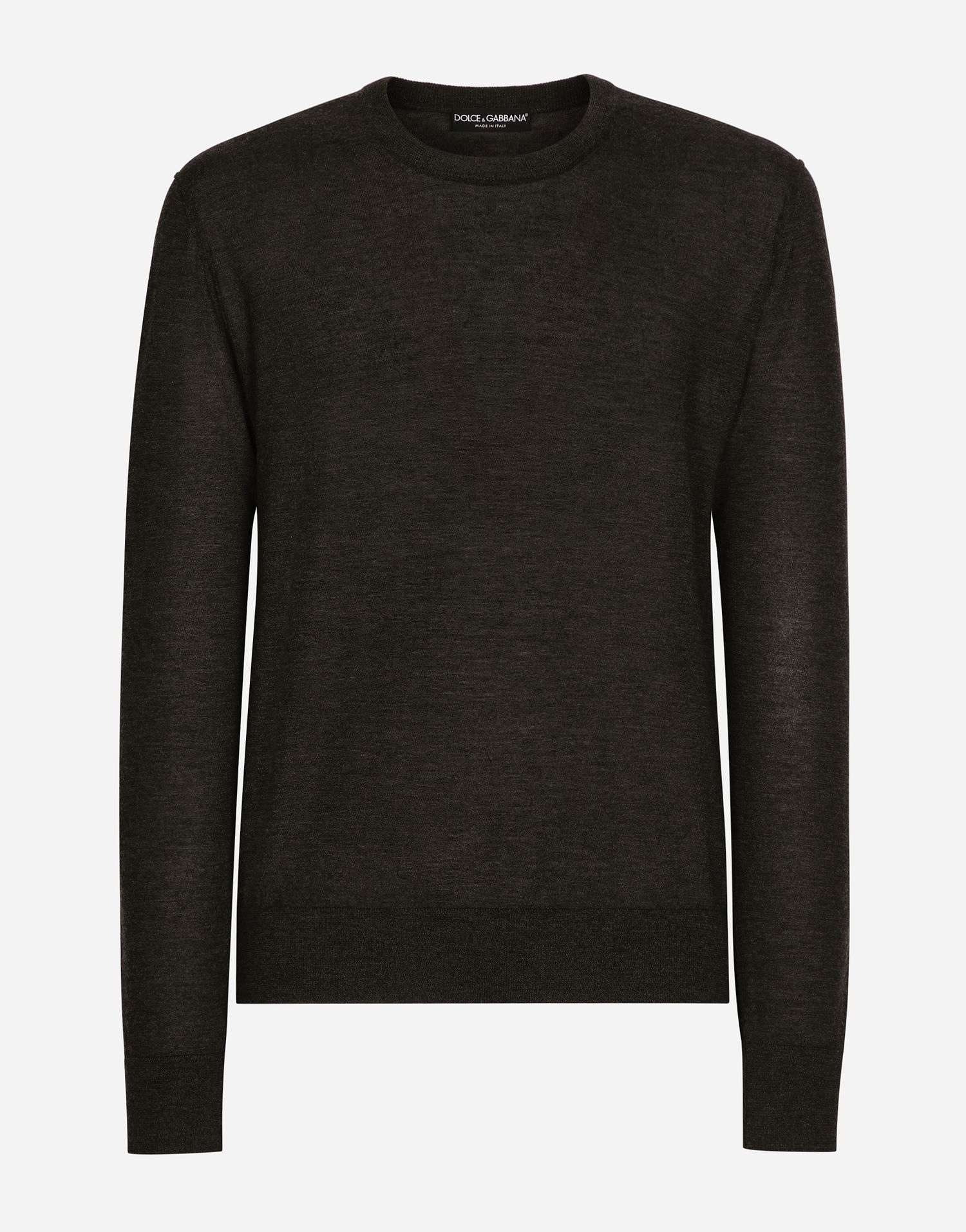Sveter Dolce & Gabbana Dolce & Gabbana Cashmere Crewneck Sweater Hnedá | GX412TJAWLAN1254, 0