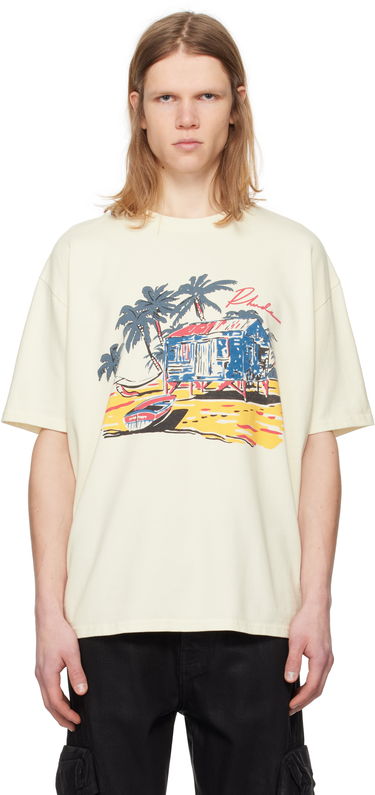 Tričko Rhude Rhude Beach-Side T-Shirt Béžová | RHPS25TT11012, 0