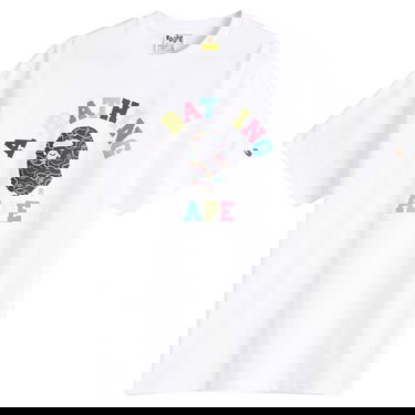 Tričko BAPE Bathing Ape Neon Camo College T-Shirt, Size Large Biela | 001TEL301038M-WHT, 1