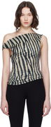 Miaou Lani Asymmetrical Zebra Print Top