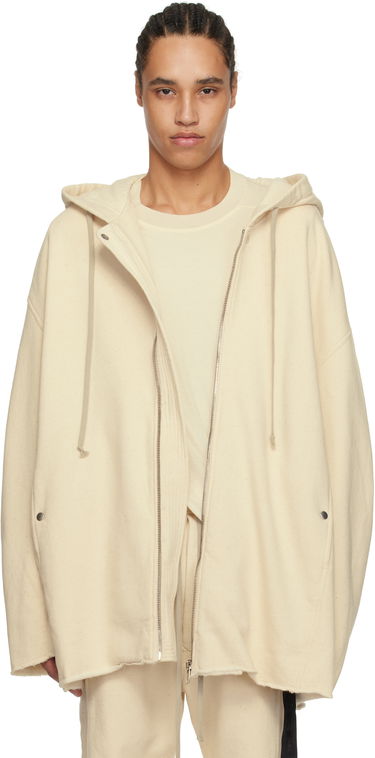 Mikina Rick Owens Rick Owens DRKSHDW Peter Zipped Hoodie Béžová | DU01E3289 FN, 0