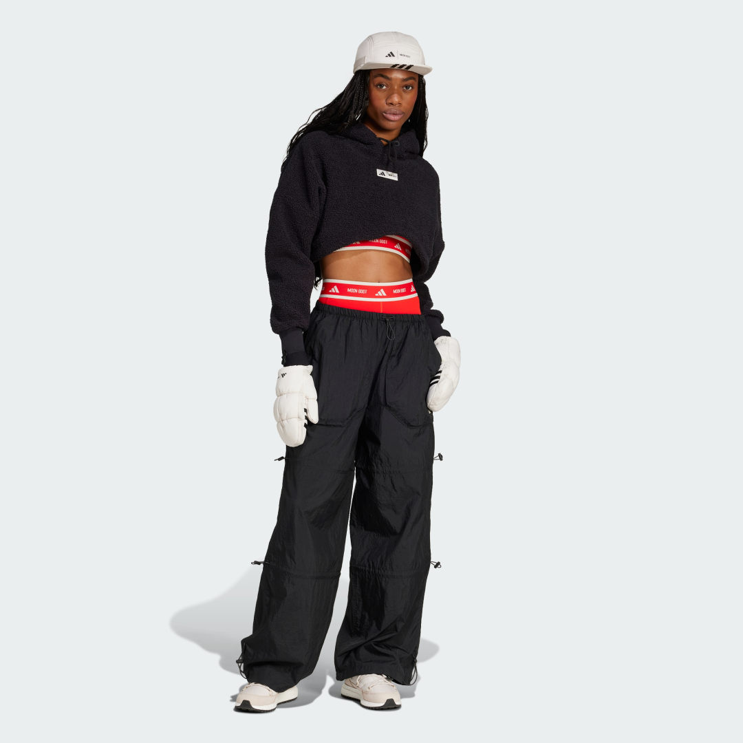 MOON BOOT Cropped Fleece Hoodie