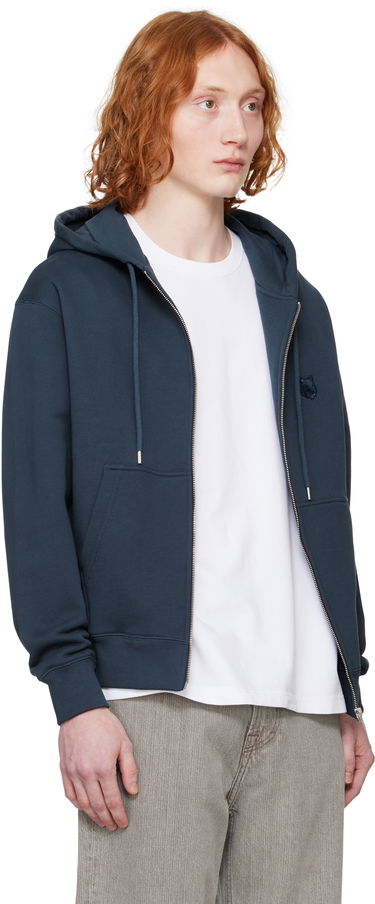 Mikina MAISON KITSUNÉ Maison Kitsuné Fox Head Zip Hoodie Navy | MM00714KM0321, 1
