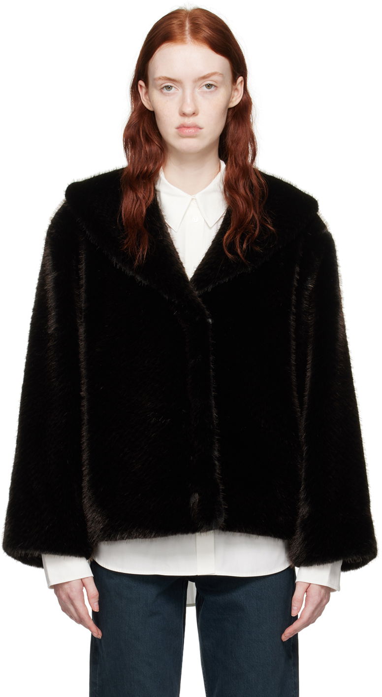 Bunda Anine Bing Hilary Faux-Fur Jacket Čierna | A-01-7167-077, 0