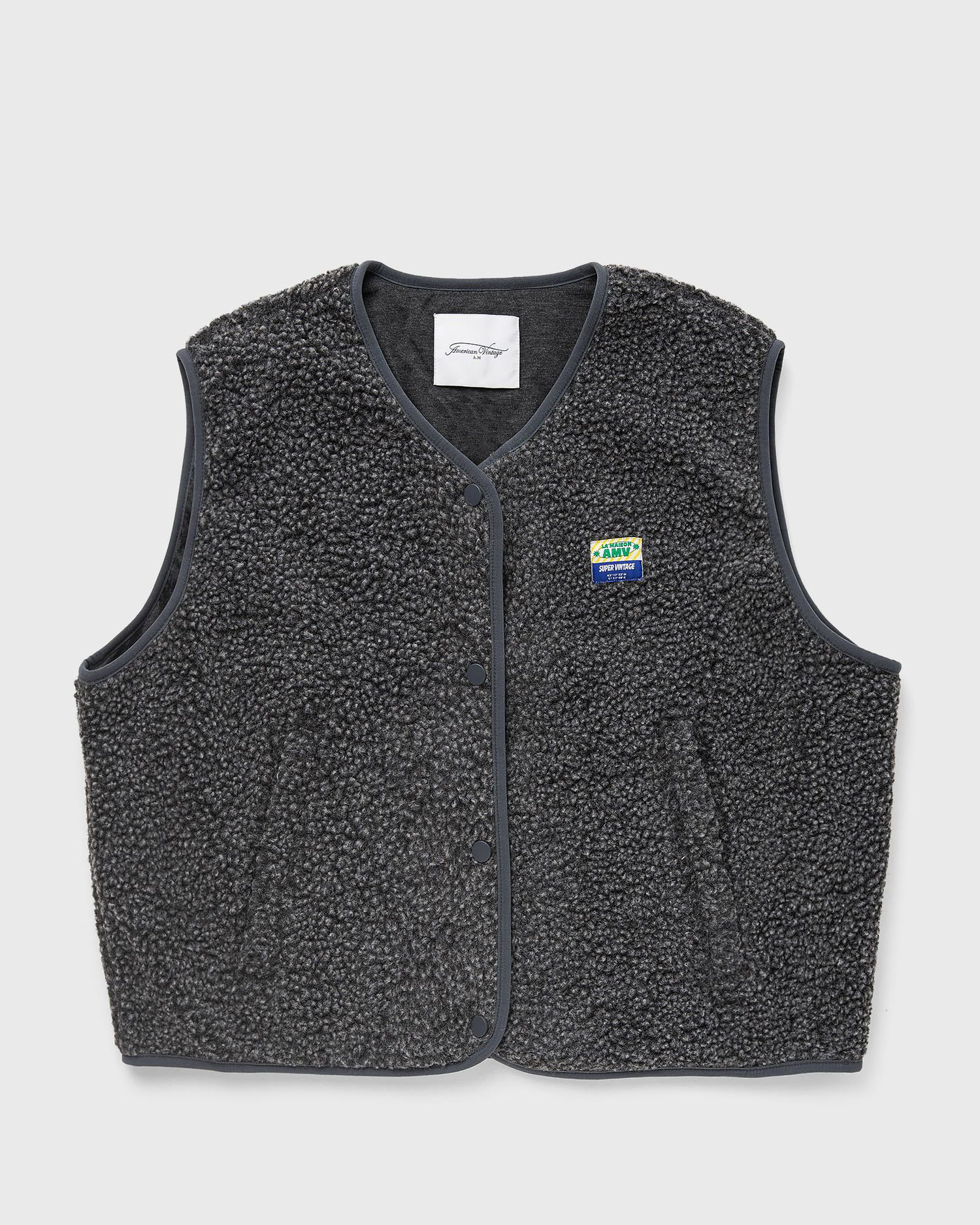 Vesta American Vintage American Vintage Hoktown Vest Šedá | HOK16BE24-ANTHRACITE-CHINE, 0