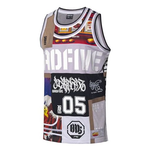 Dres Li-Ning Shanghai Sharks x Badfive Basketball Jersey Biela | AAYQ519-1, 0