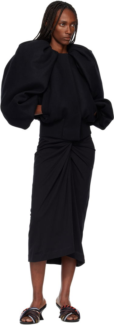 Bomber bunda Dries Van Noten Dries Van Noten Sculpted Sleeve Wool Bomber Jacket Čierna | 252-010525-2216, 3