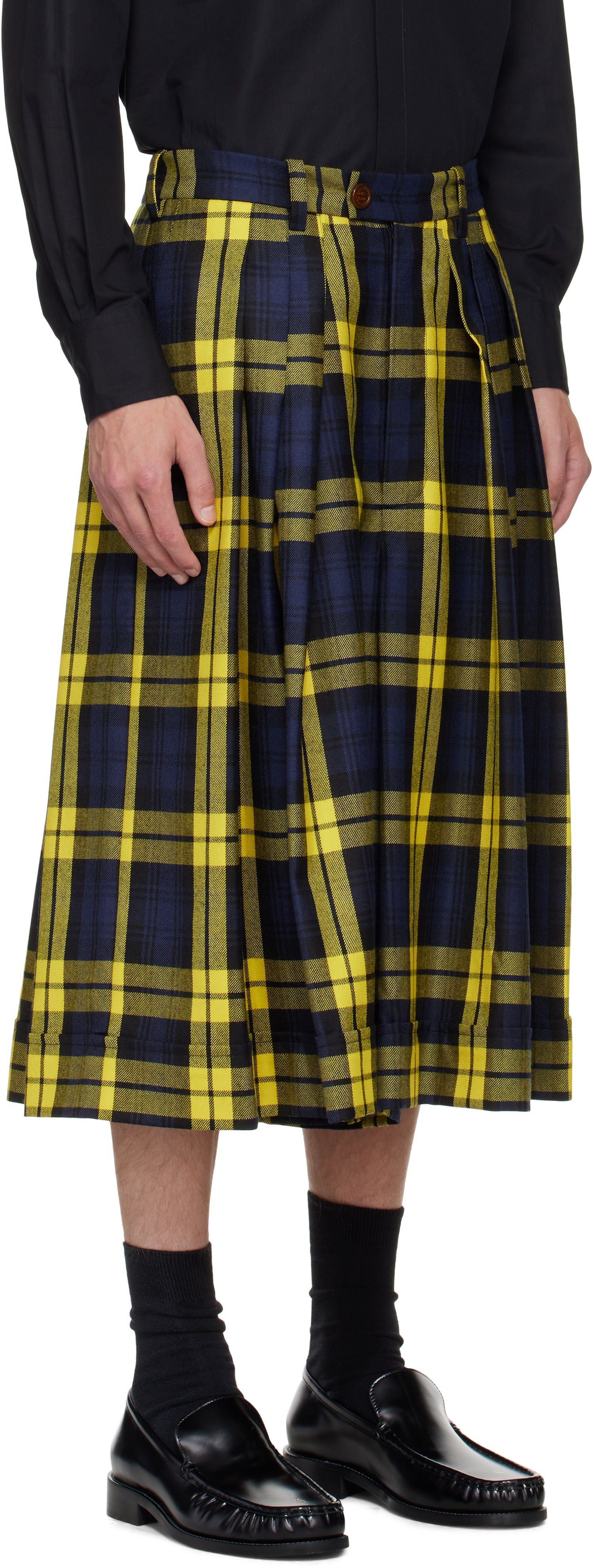Šortky Vivienne Westwood Vivienne Westwood Pleated Tartan Culottes Žltá | 3F01000C-W0175-, 1
