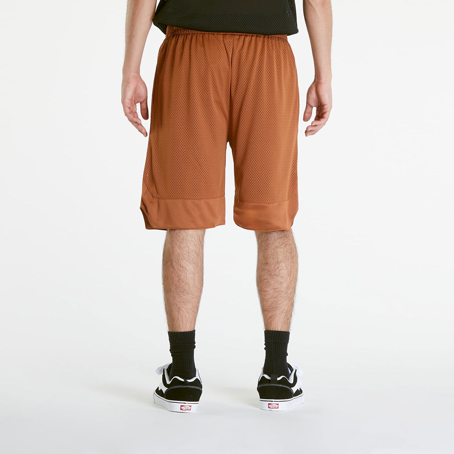 Šortky New Era Arch Logo Mesh Shorts Brown Hnedá | 60435405, 1