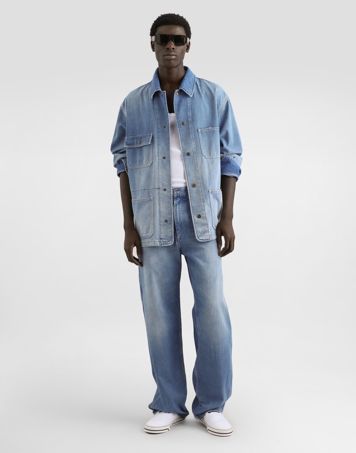 Džínsy Dolce & Gabbana Straight Fit Denim Jeans with Hammer Loop Modrá | GP1E6DG8OI7S9001, 1