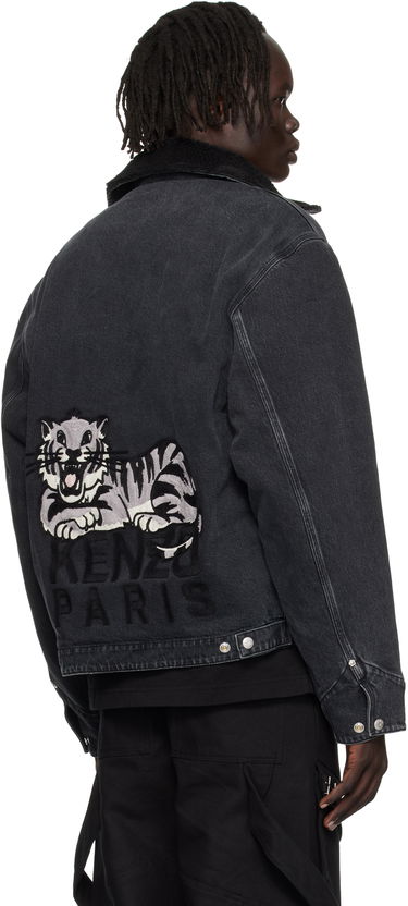 Bunda KENZO Kenzo Paris 'KENZO Happy Tiger' Denim Utility Jacket Čierna | FF65DB1056C4, 2