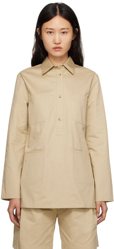 Košeľa TOTEME Long Sleeve Utility Top Béžová | 233-5060-264, 0